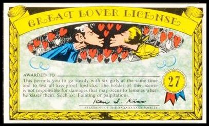 27 Great Lover License